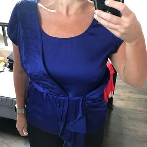 New York &Co royal blue blouse